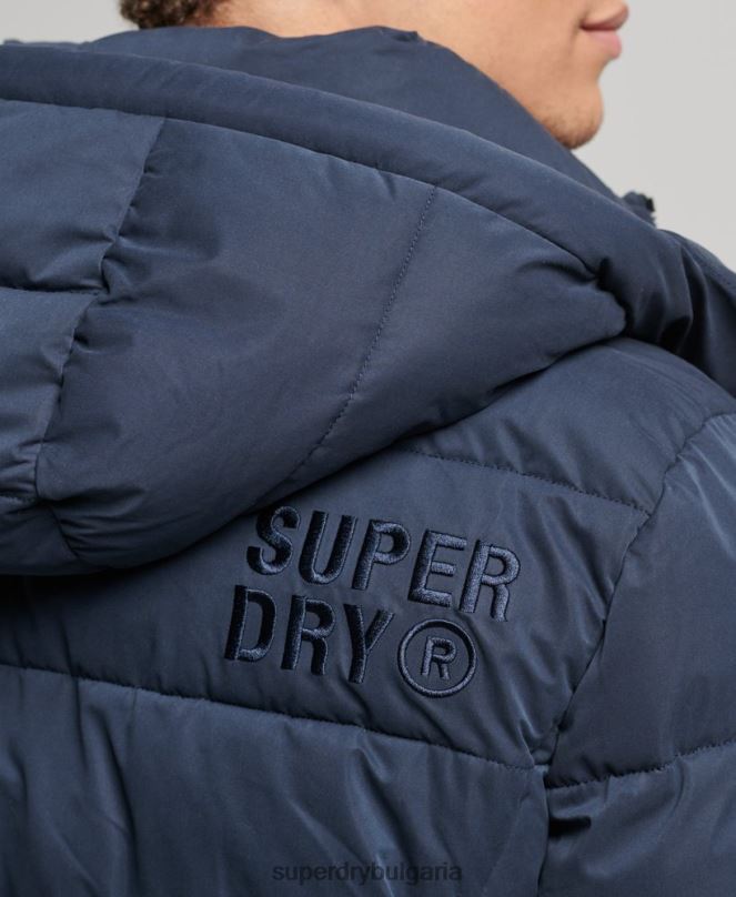 Superdry облекло N00H1045 военноморски флот мъже микрофибърно планинско пухено яке