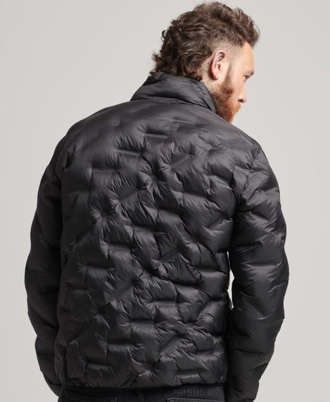 Superdry облекло N00H1046 черен мъже термозапечатано яке