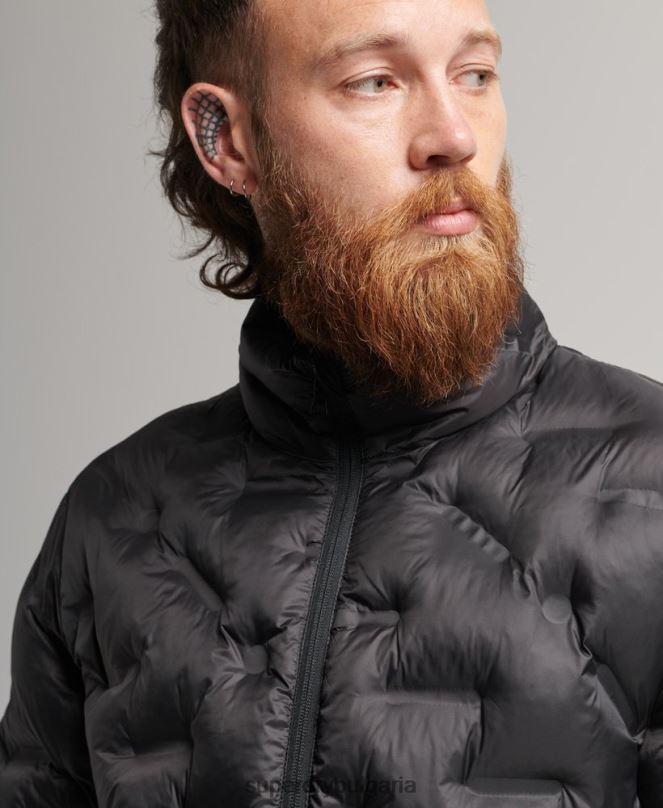 Superdry облекло N00H1046 черен мъже термозапечатано яке