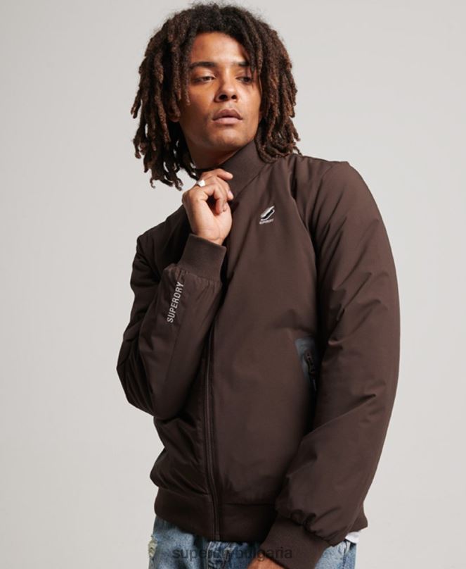 Superdry облекло N00H1053 кафяво мъже тренировъчно яке харингтън