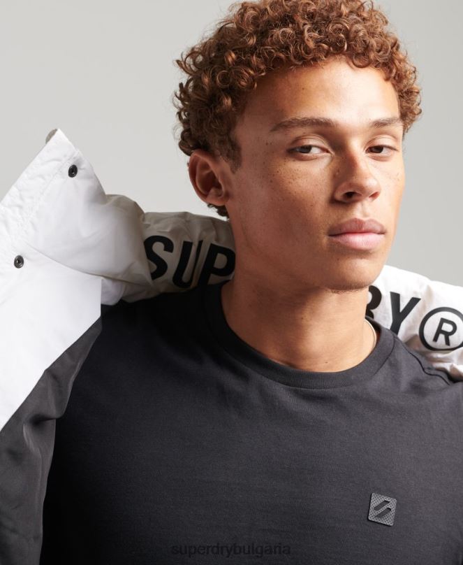 Superdry облекло N00H1054 бяло мъже пухено яке с юрган с качулка