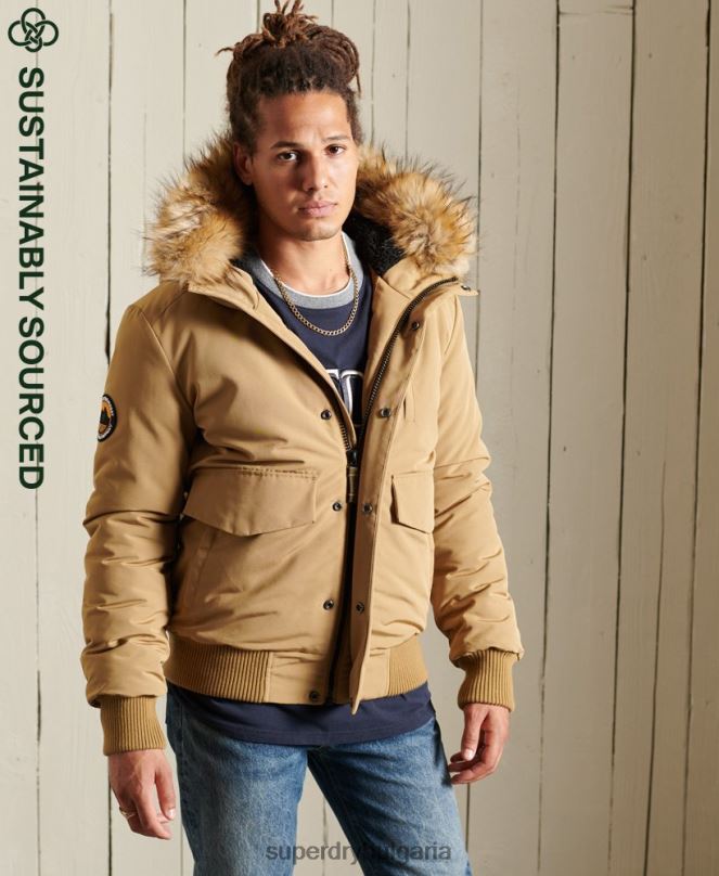Superdry облекло N00H1055 тен мъже бомбър яке Everest
