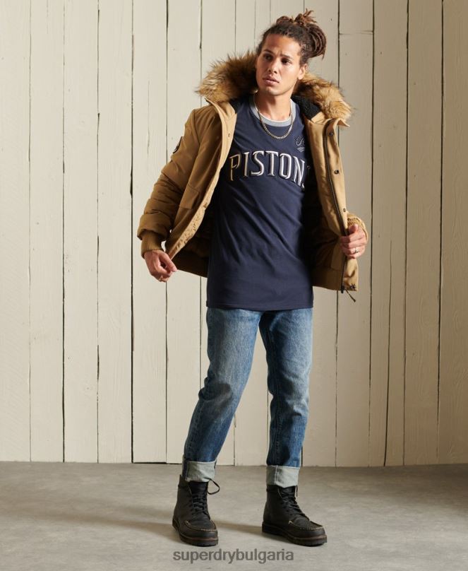 Superdry облекло N00H1055 тен мъже бомбър яке Everest