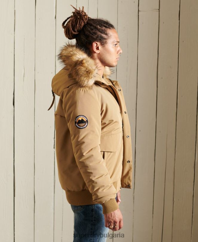 Superdry облекло N00H1055 тен мъже бомбър яке Everest