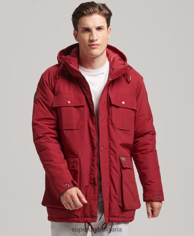 Superdry облекло N00H1064 червен мъже яке с планинска подплата