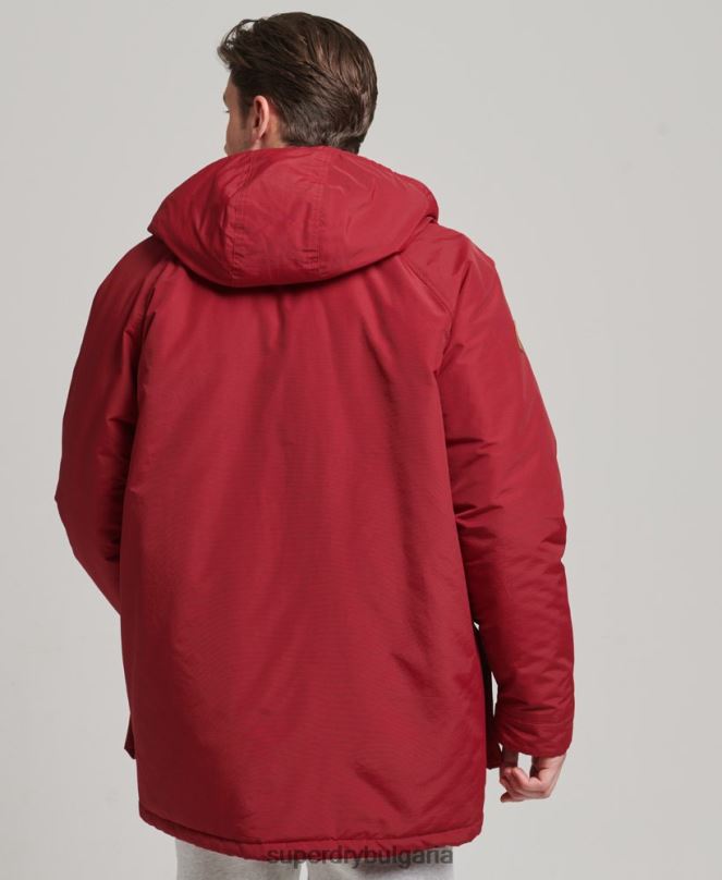 Superdry облекло N00H1064 червен мъже яке с планинска подплата