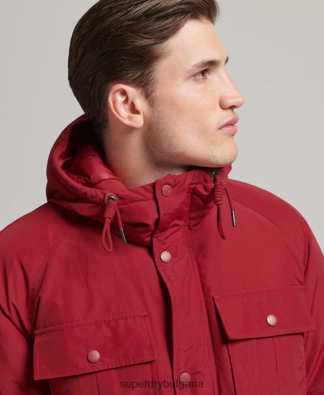 Superdry облекло N00H1064 червен мъже яке с планинска подплата