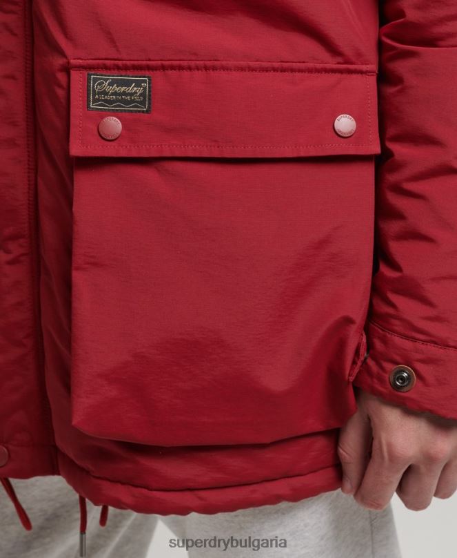 Superdry облекло N00H1064 червен мъже яке с планинска подплата