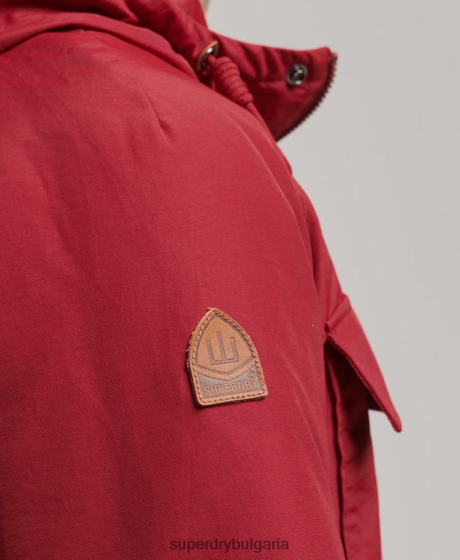 Superdry облекло N00H1064 червен мъже яке с планинска подплата