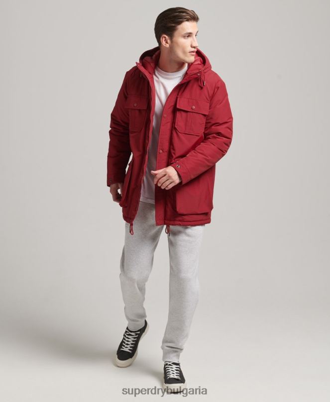 Superdry облекло N00H1064 червен мъже яке с планинска подплата
