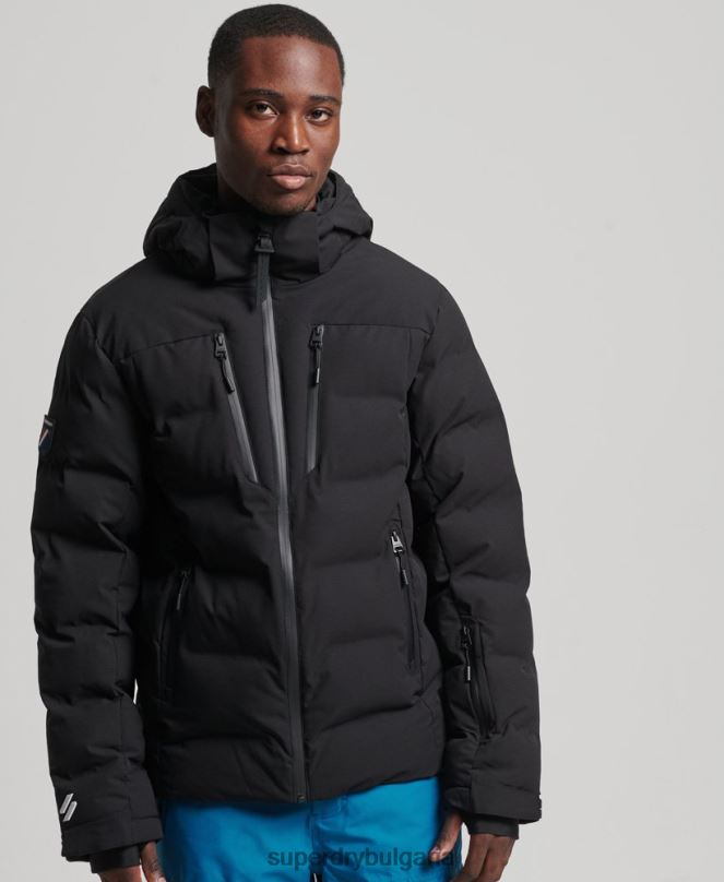 Superdry облекло N00H1066 черен мъже ски радар про пухено яке