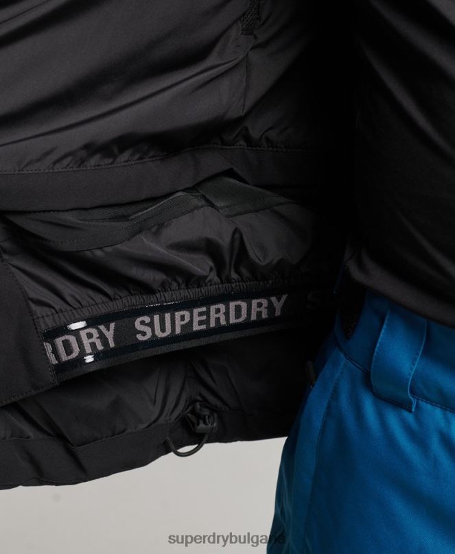 Superdry облекло N00H1066 черен мъже ски радар про пухено яке