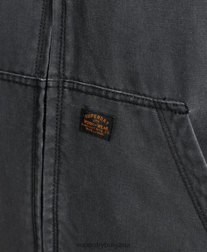 Superdry облекло N00H1067 кафяво мъже работно облекло бомбър яке с качулка