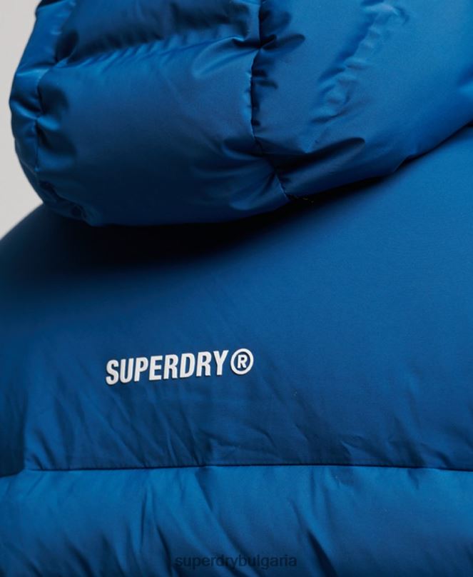 Superdry облекло N00H1074 син мъже термозапечатано подплатено яке