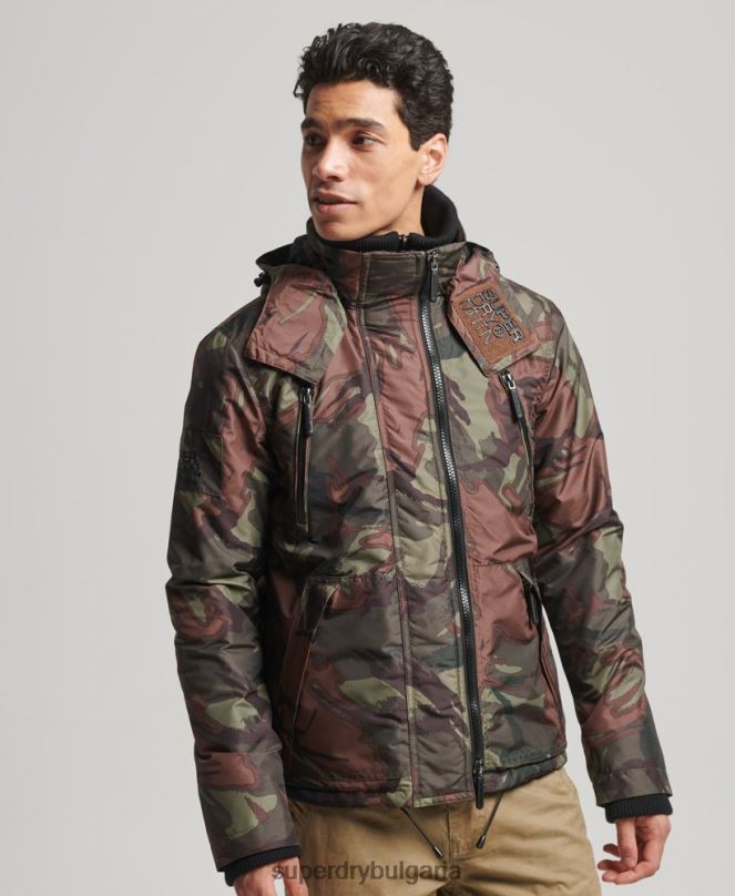 Superdry облекло N00H1075 зелено мъже горско яке с ветровка