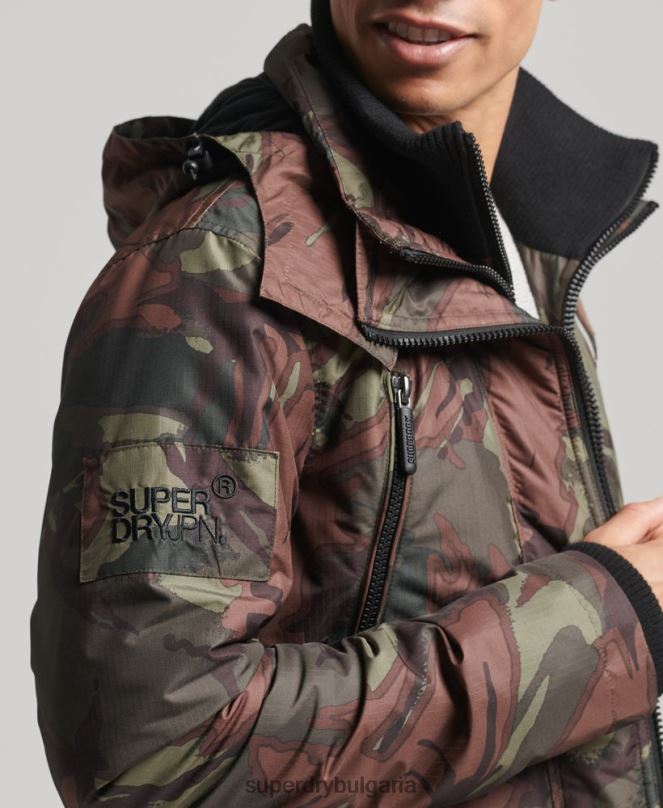 Superdry облекло N00H1075 зелено мъже горско яке с ветровка