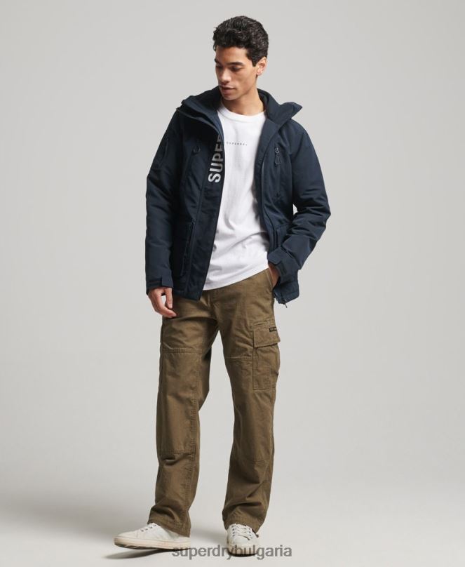 Superdry облекло N00H1078 военноморски флот мъже ultimate sd яке с ветровка