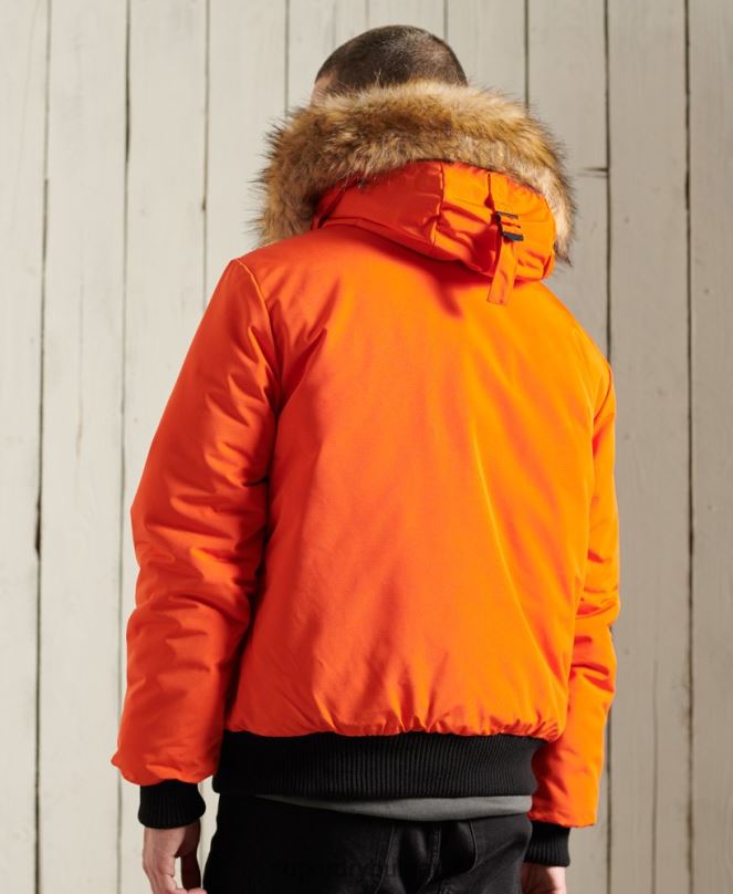 Superdry облекло N00H1082 оранжево мъже бомбър яке Everest
