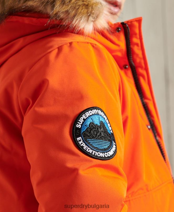 Superdry облекло N00H1082 оранжево мъже бомбър яке Everest