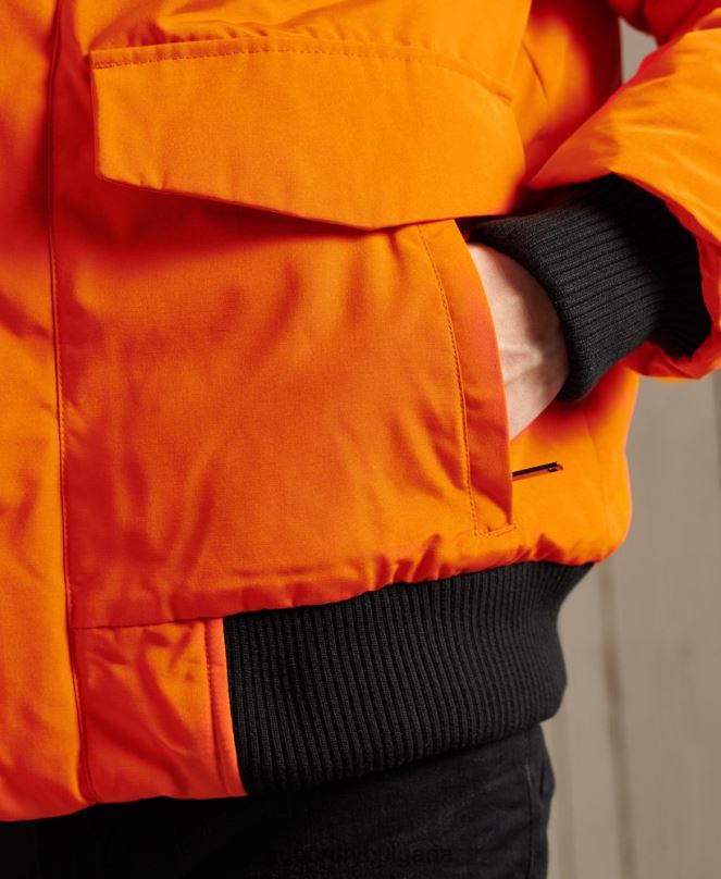 Superdry облекло N00H1082 оранжево мъже бомбър яке Everest
