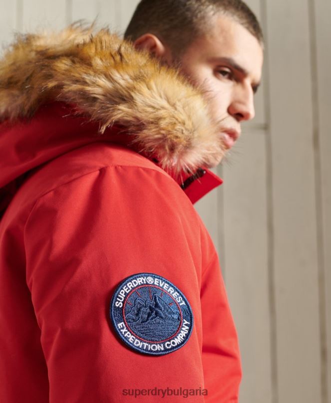 Superdry облекло N00H1083 червен мъже бомбър яке Everest