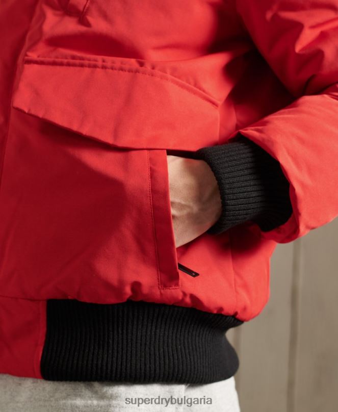Superdry облекло N00H1083 червен мъже бомбър яке Everest