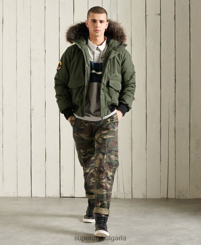 Superdry облекло N00H1084 каки мъже бомбър яке Everest