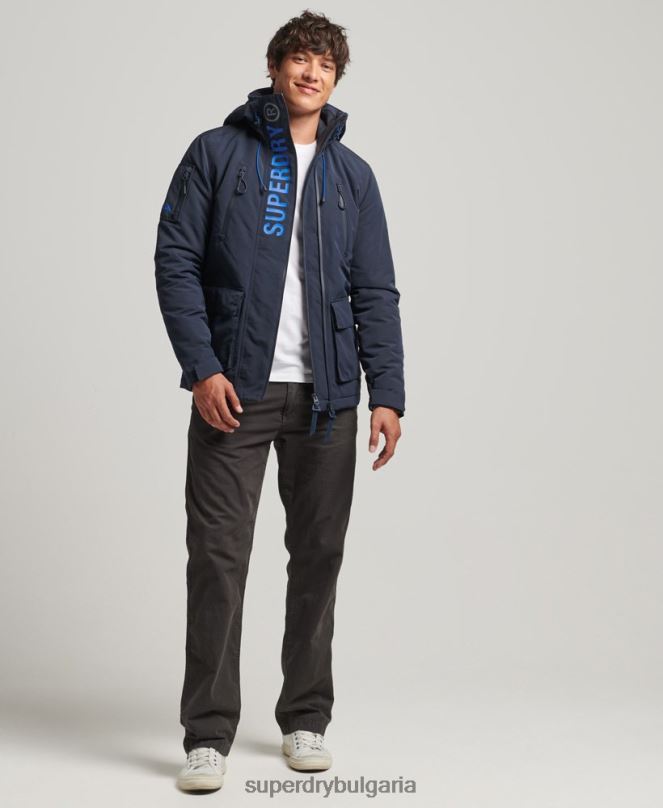 Superdry облекло N00H1092 военноморски флот мъже ultimate sd яке с ветровка