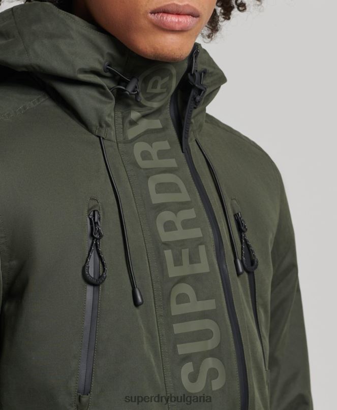 Superdry облекло N00H1094 зелено мъже върховно яке от микрофибър SD