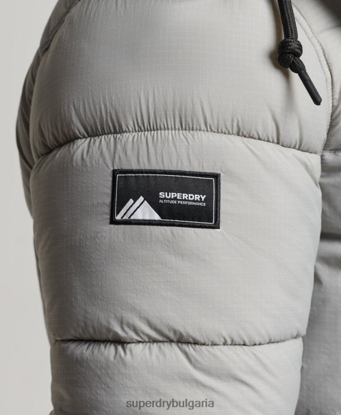 Superdry облекло N00H1100 светло сив мъже пухено яке с парагади ripstop