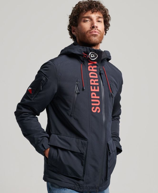 Superdry облекло N00H1101 военноморски флот мъже ultimate sd яке с ветровка