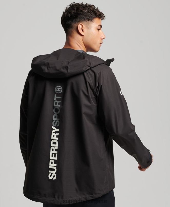 Superdry облекло N00H1104 черен мъже водоустойчиво яке