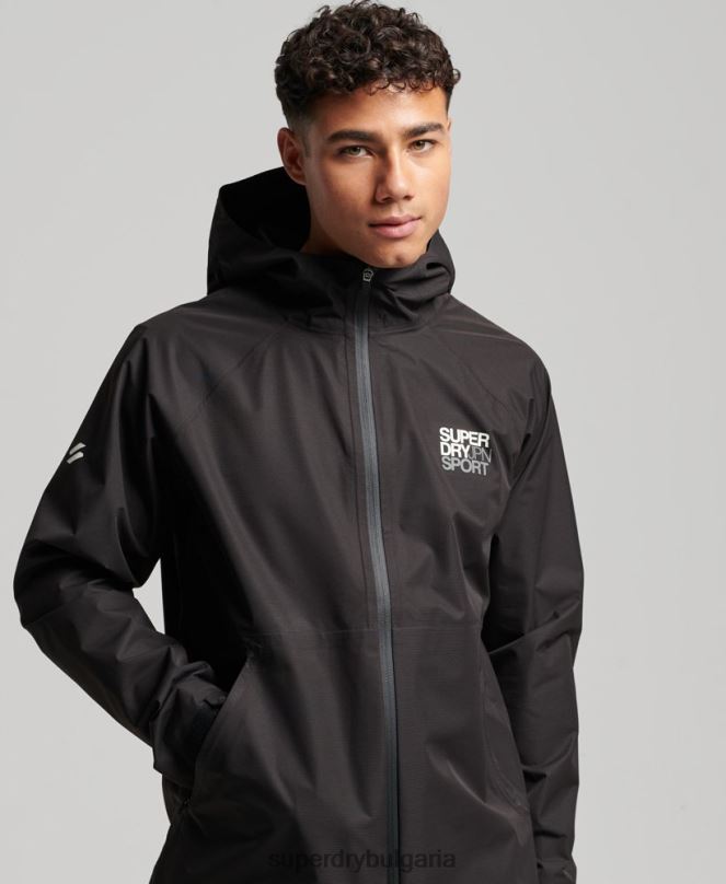Superdry облекло N00H1104 черен мъже водоустойчиво яке