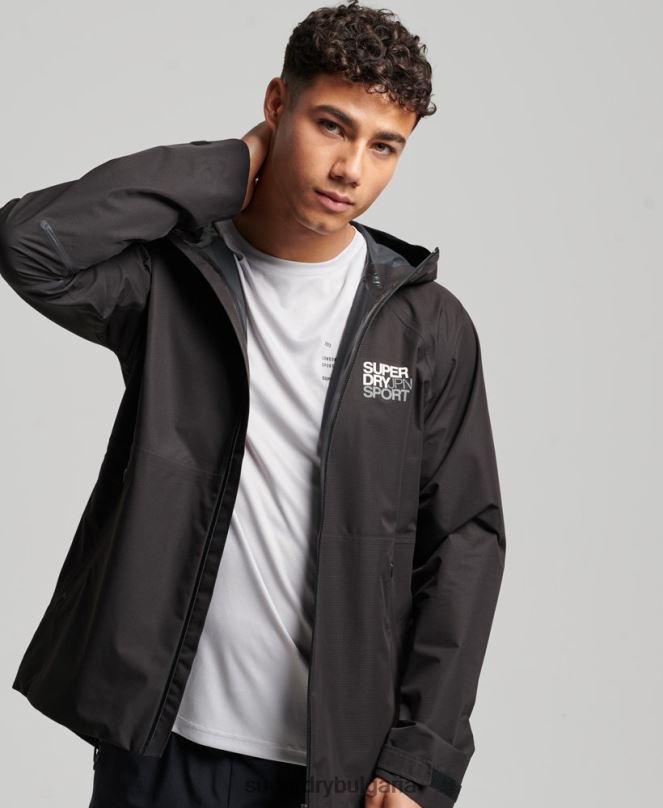 Superdry облекло N00H1104 черен мъже водоустойчиво яке