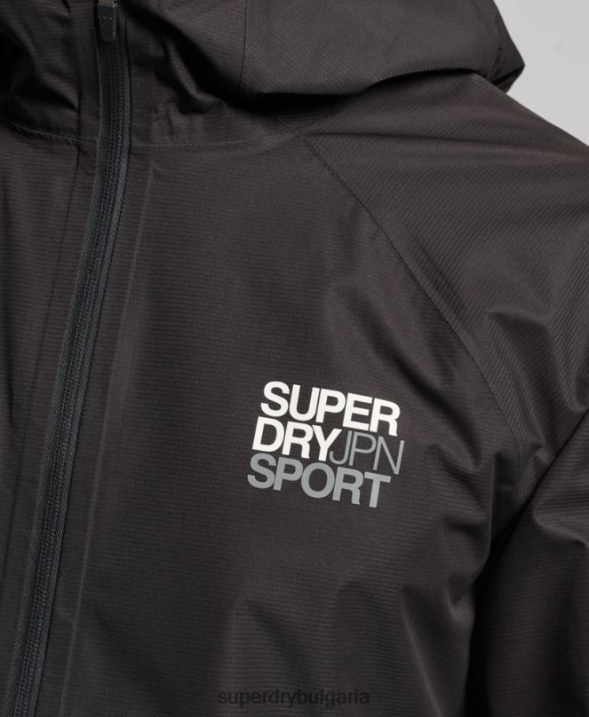 Superdry облекло N00H1104 черен мъже водоустойчиво яке