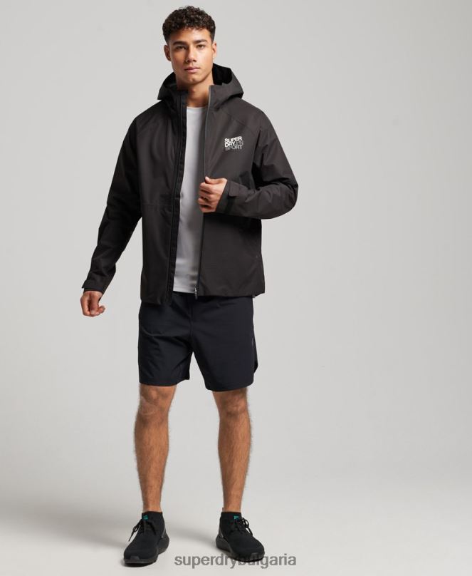 Superdry облекло N00H1104 черен мъже водоустойчиво яке