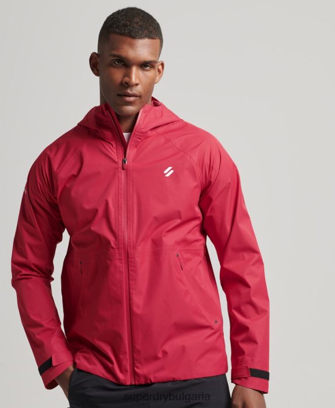 Superdry облекло N00H1110 червен мъже водоустойчиво яке