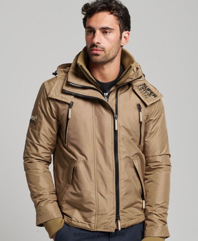 Superdry облекло N00H1111 кафяво мъже горско яке с ветровка