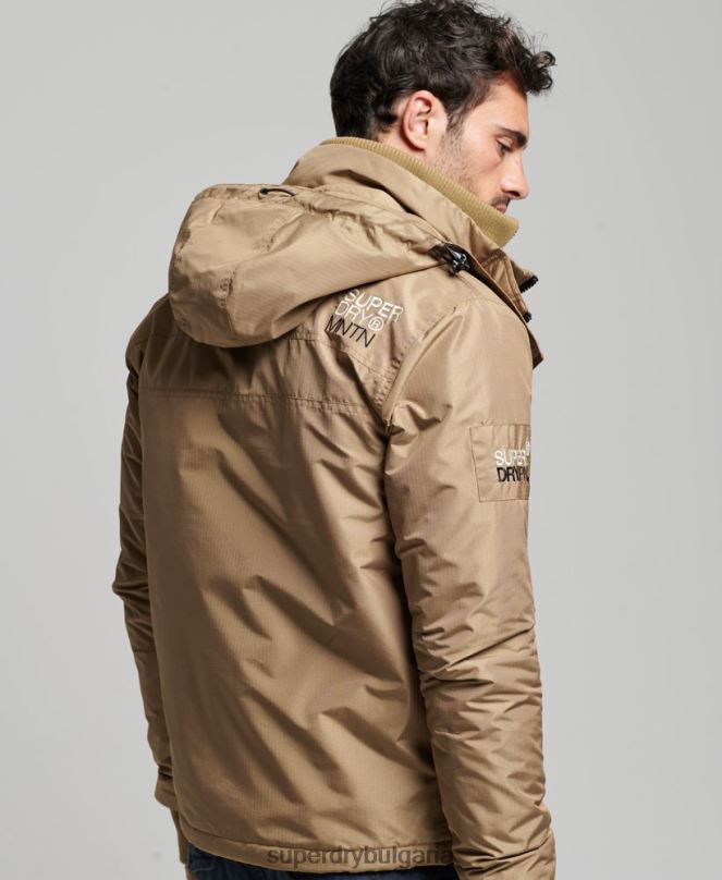 Superdry облекло N00H1111 кафяво мъже горско яке с ветровка