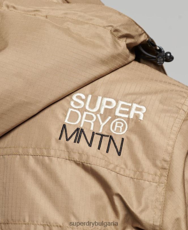 Superdry облекло N00H1111 кафяво мъже горско яке с ветровка