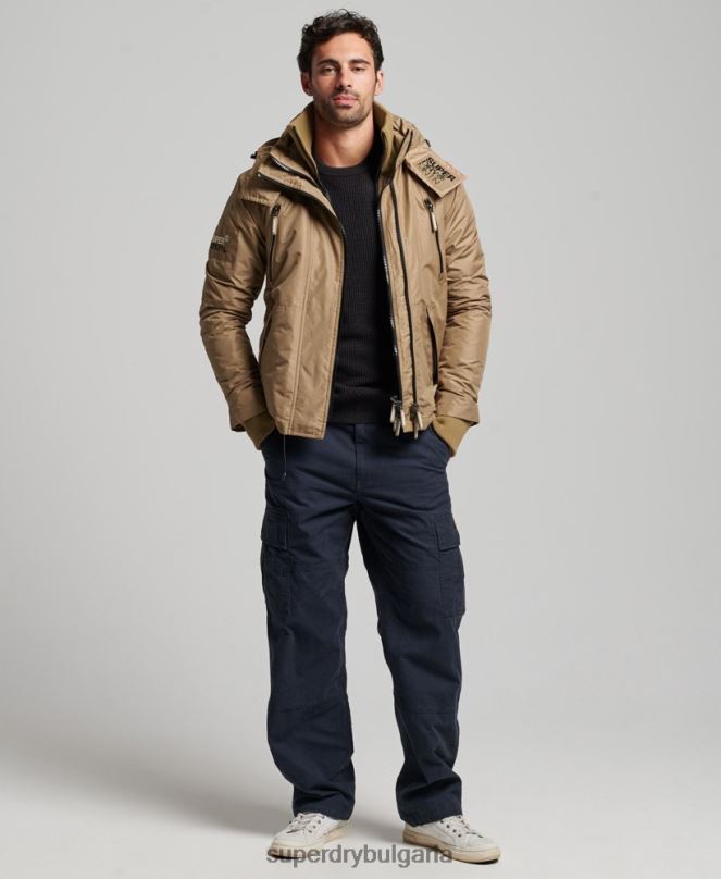 Superdry облекло N00H1111 кафяво мъже горско яке с ветровка