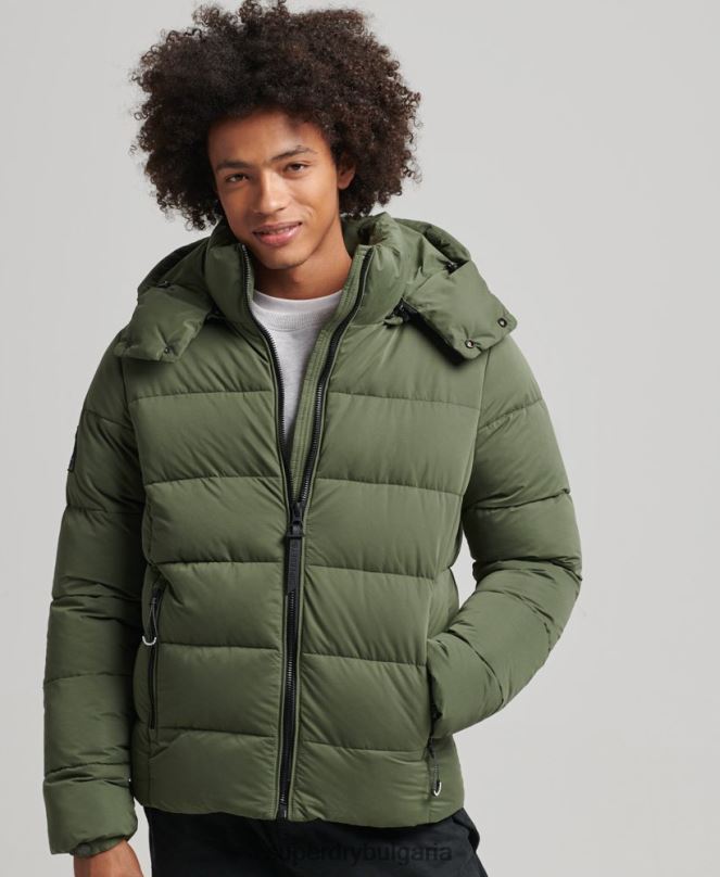 Superdry облекло N00H1114 каки мъже микрофибърно планинско пухено яке