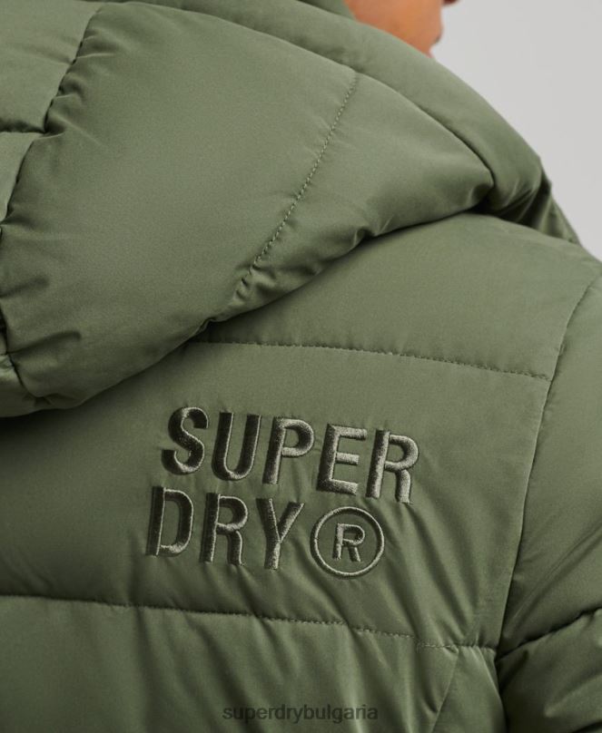 Superdry облекло N00H1114 каки мъже микрофибърно планинско пухено яке