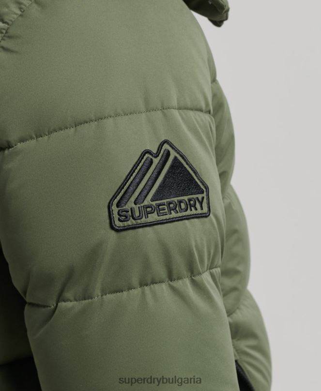 Superdry облекло N00H1114 каки мъже микрофибърно планинско пухено яке