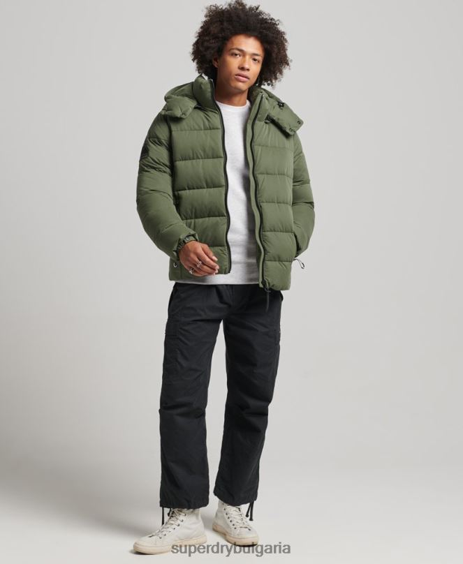 Superdry облекло N00H1114 каки мъже микрофибърно планинско пухено яке