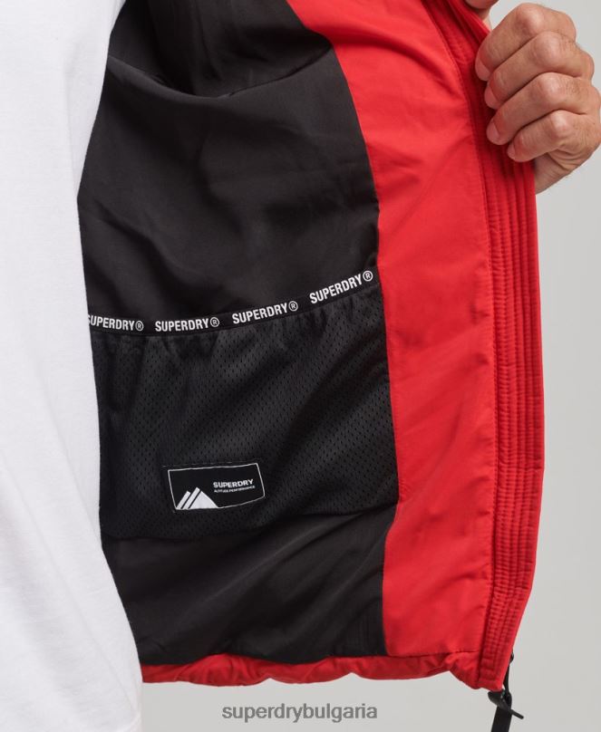 Superdry облекло N00H1115 червен мъже микрофибърно планинско пухено яке