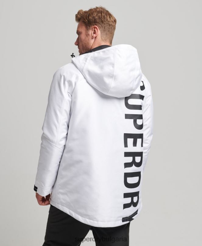 Superdry облекло N00H1116 бяло мъже яке за фрийрайд