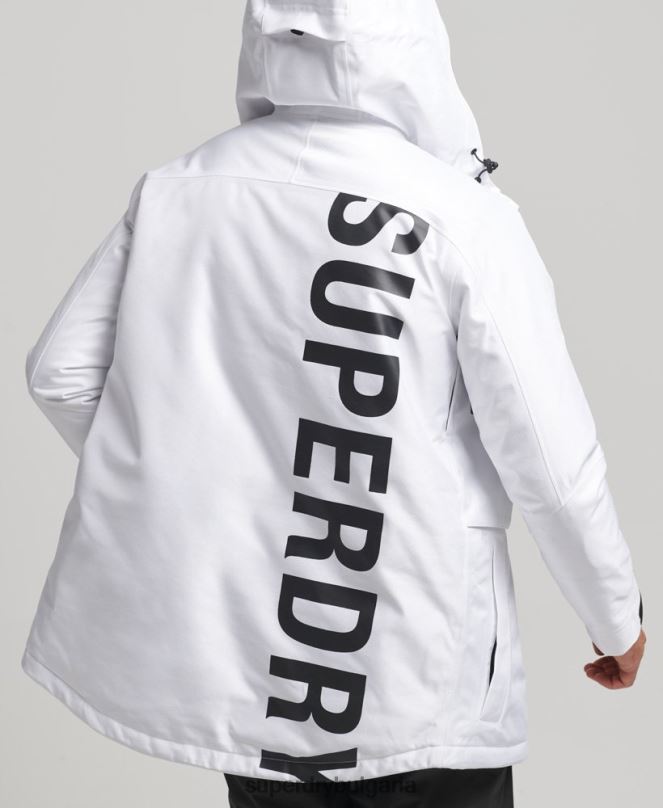 Superdry облекло N00H1116 бяло мъже яке за фрийрайд