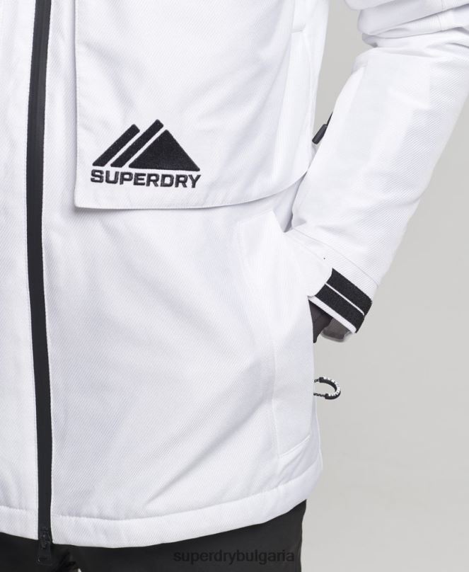 Superdry облекло N00H1116 бяло мъже яке за фрийрайд