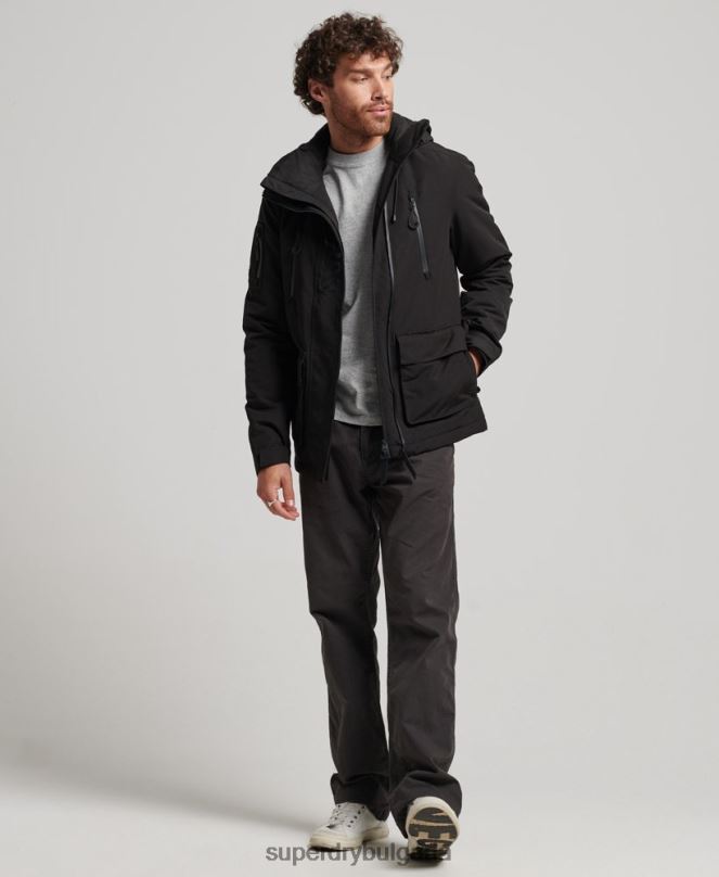 Superdry облекло N00H1119 черен мъже ultimate sd яке с ветровка